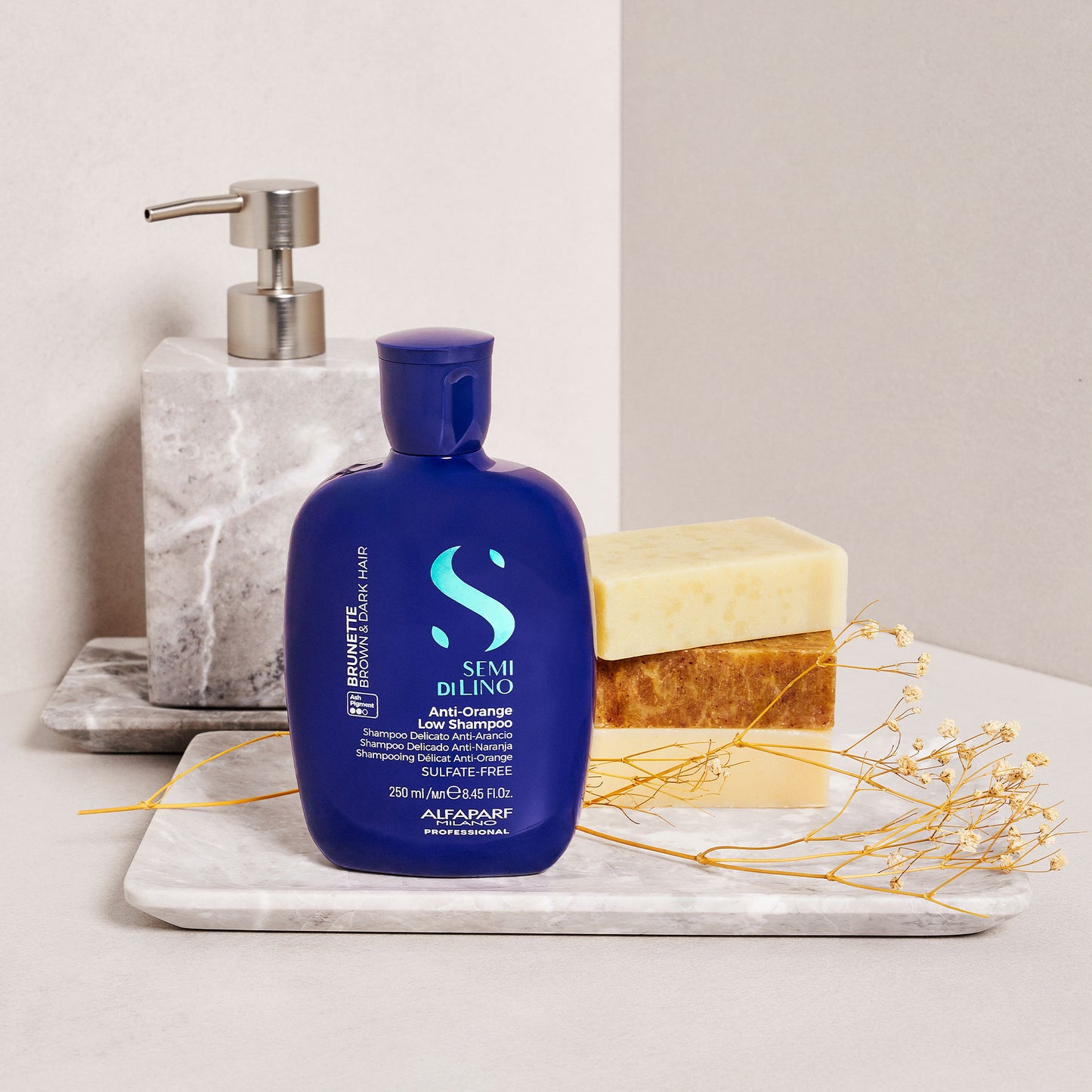 Semi di Lino / Anti-Orange Low Shampoo - Shampoo delicato anti-arancio per capelli castani e bruni 250ml