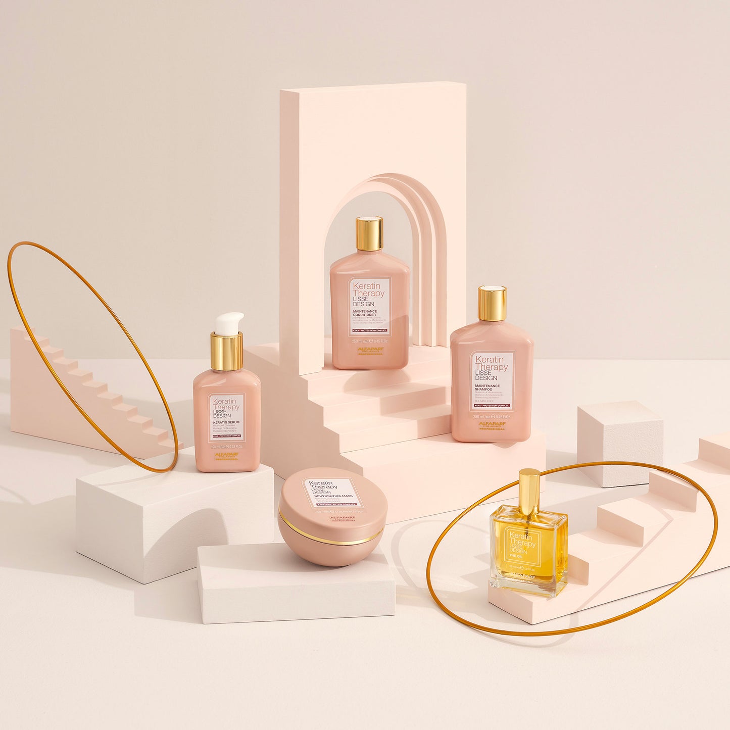 Set Keratin Therapy Lisse Design / Shampoo + Conditioner di Mantenimento + Olio