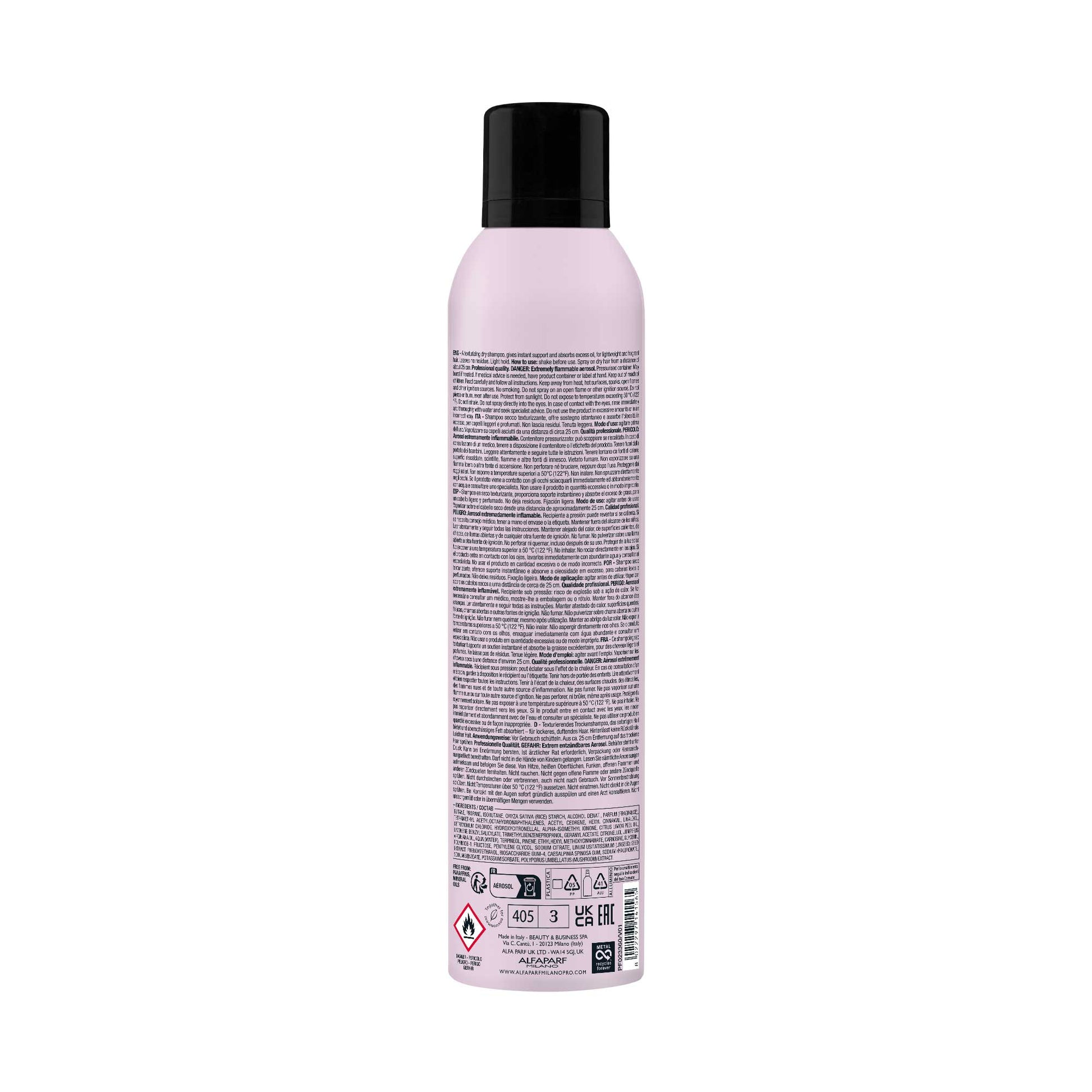 Semi di Lino / Texturizing Dry Shampoo 300ml - Shampoo secco texturizzante Offre sostegno istantaneo e assorbe l'oleosità in eccesso, per capelli subito più leggeri e profumati.