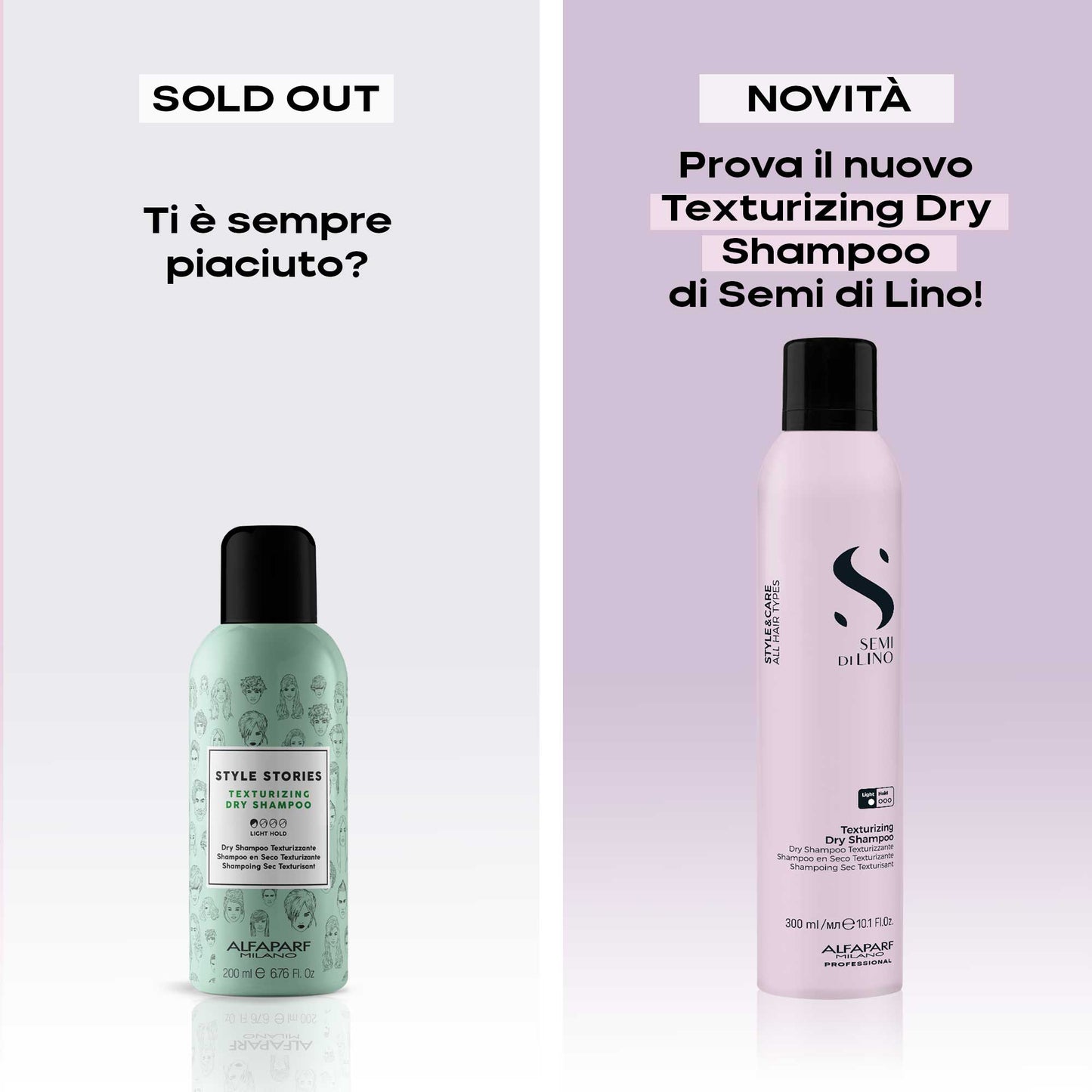 Semi di Lino / Texturizing Dry Shampoo 300ml - Shampoo secco texturizzante Offre sostegno istantaneo e assorbe l'oleosità in eccesso, per capelli subito più leggeri e profumati.