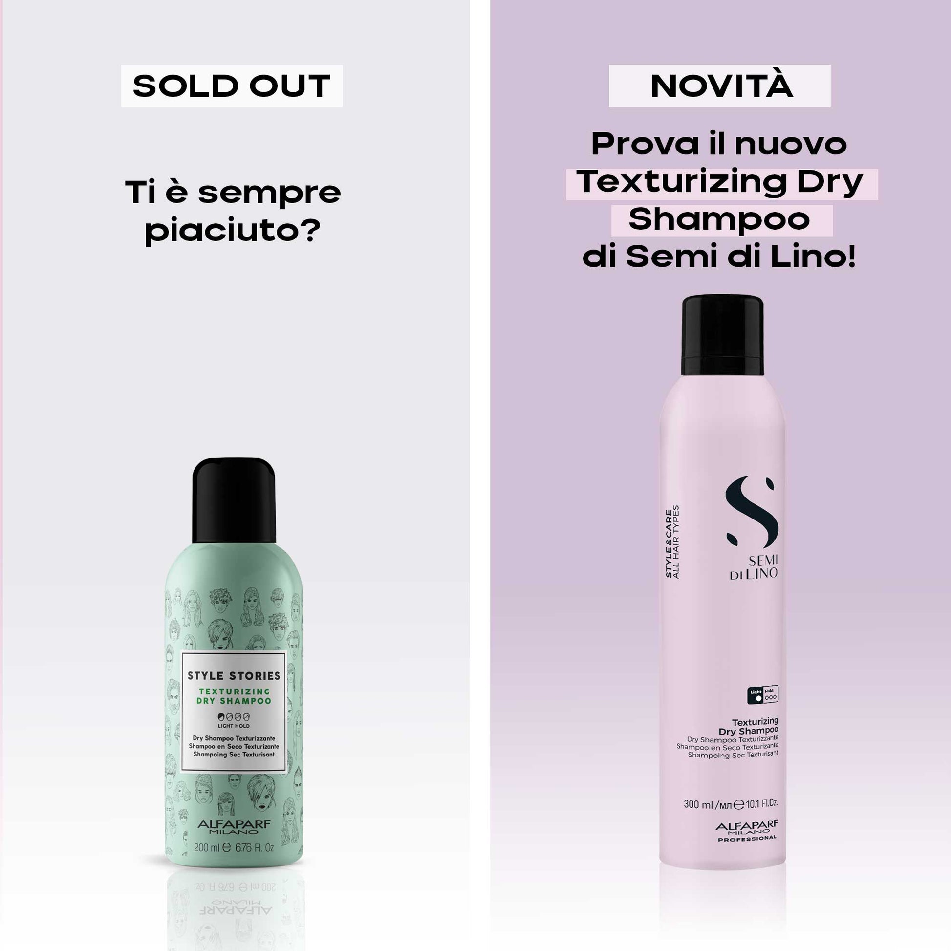 Semi di Lino / Texturizing Dry Shampoo 300ml - Shampoo secco texturizzante Offre sostegno istantaneo e assorbe l'oleosità in eccesso, per capelli subito più leggeri e profumati.