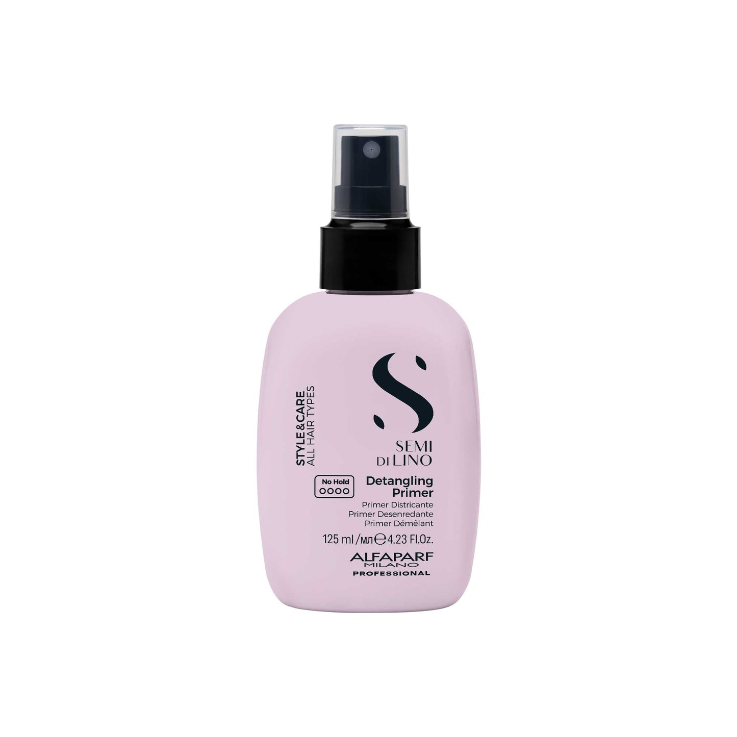 Detangling Primer Per tutti i tipi di capelli. Districa e condiziona i capelli, riducendo l'effetto crespo e velocizzando l'asciugatura.
Protezione termica fino a 230°C. Formula vegan. Non appesantisce. Fragranza floreale e fruttata sviluppata per influire in modo positivo sull'umore.