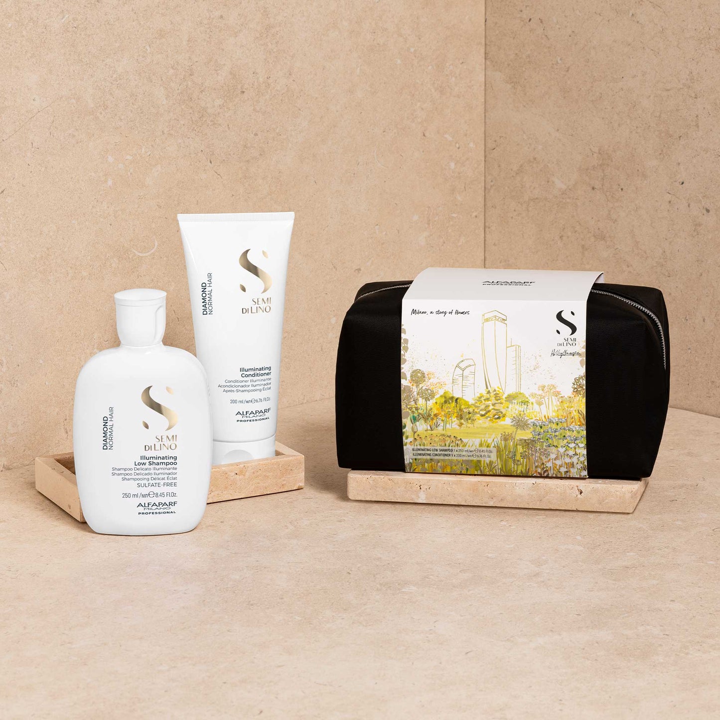 Semi di Lino / Holiday Set Diamond - Per capelli normali: Shampoo & Conditioner