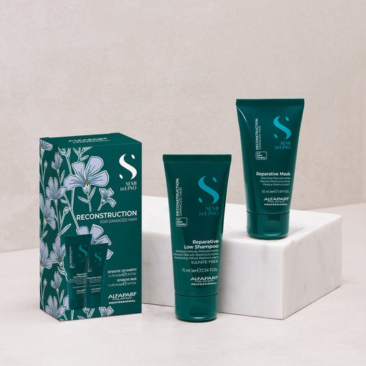 Semi di Lino Reconstruction | TRAVEL SET - Per capelli danneggiati
