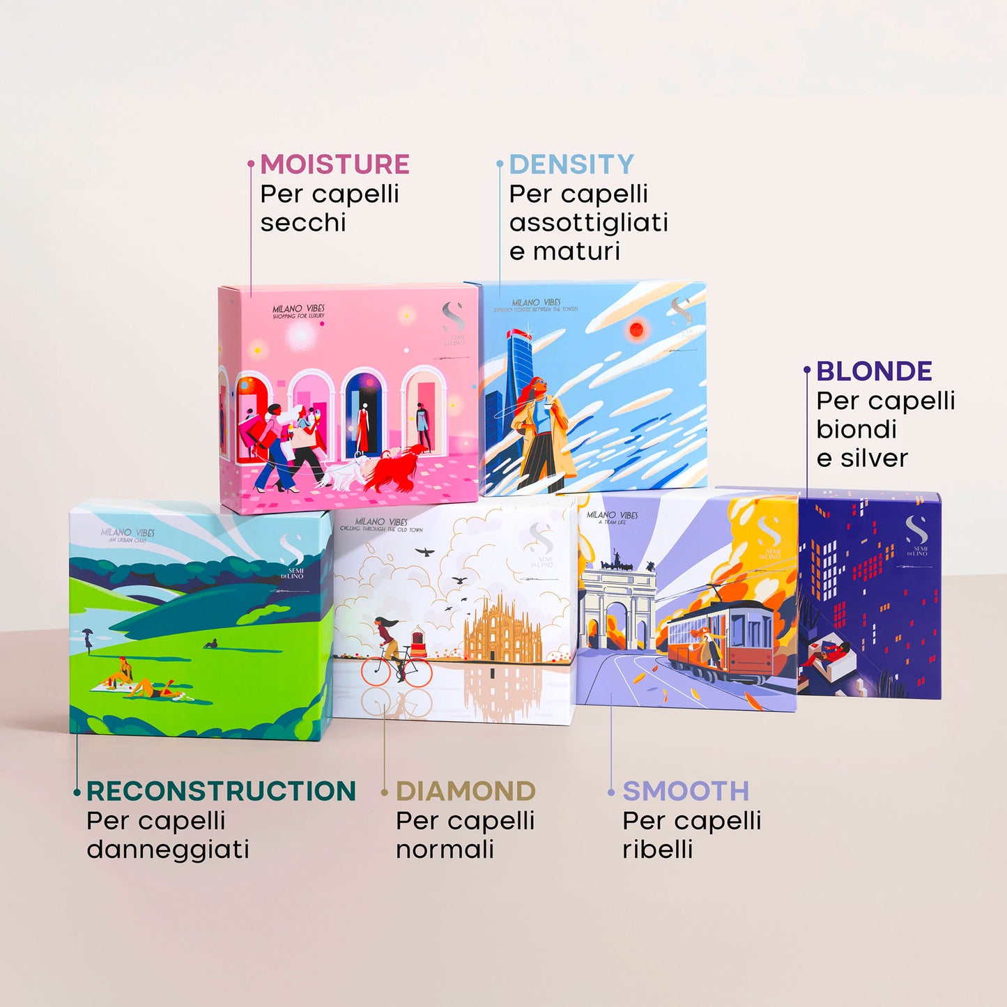 Semi di Lino Holiday Set Moisture / Per capelli secchi - Nutritive Low Shampoo + Nutritive Mask + Cristalli Liquidi