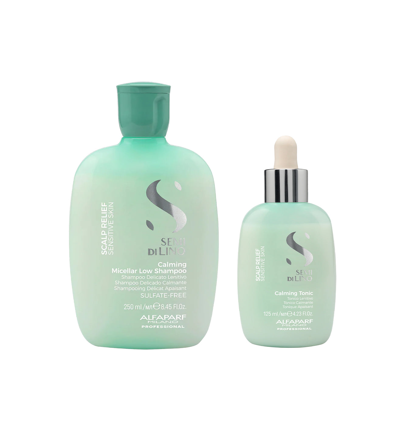 Set Semi di Lino Scalp / Calming Micellar Low Shampoo e Tonico per cute sensibile
