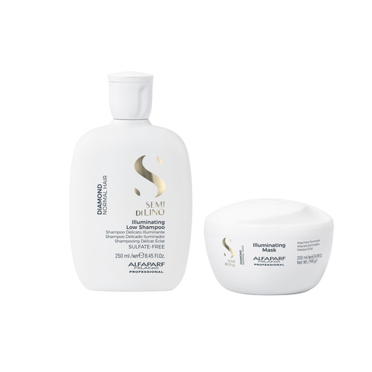 Semi di Lino shampoo illuminante 250ml + maschera illuminante 200ml per capelli brillanti e morbidi