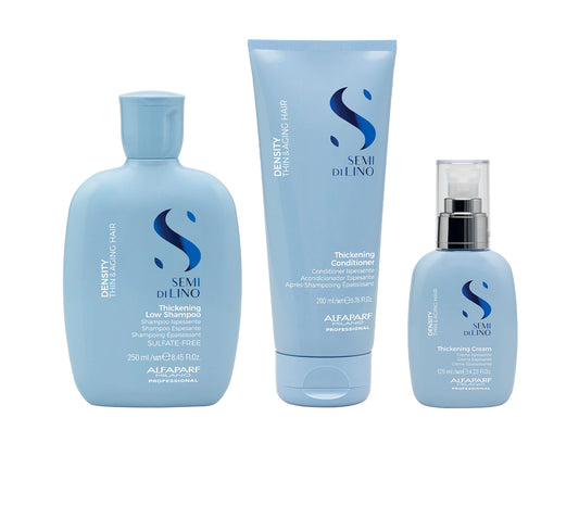Set Semi di Lino Density / Thickening Low Shampoo,  Conditioner  e Leave-in Cream