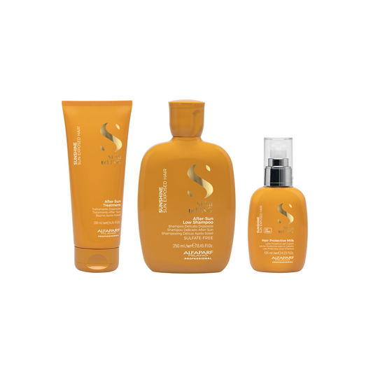 Set Semi di Lino / Sunshine After-Sun Low Shampoo + Conditioner + Milk Leave-in