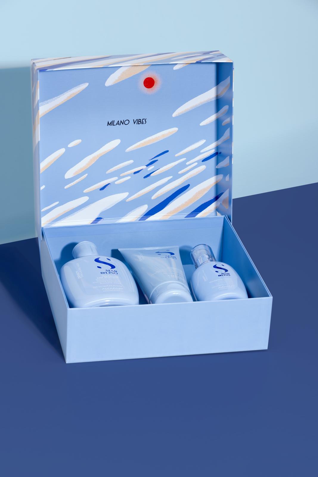 Semi di Lino Holiday Set Density / Per capelli assottiglieti e maturi - Thickening Low Shampoo + Thickening Conditioner + Thickening Cream