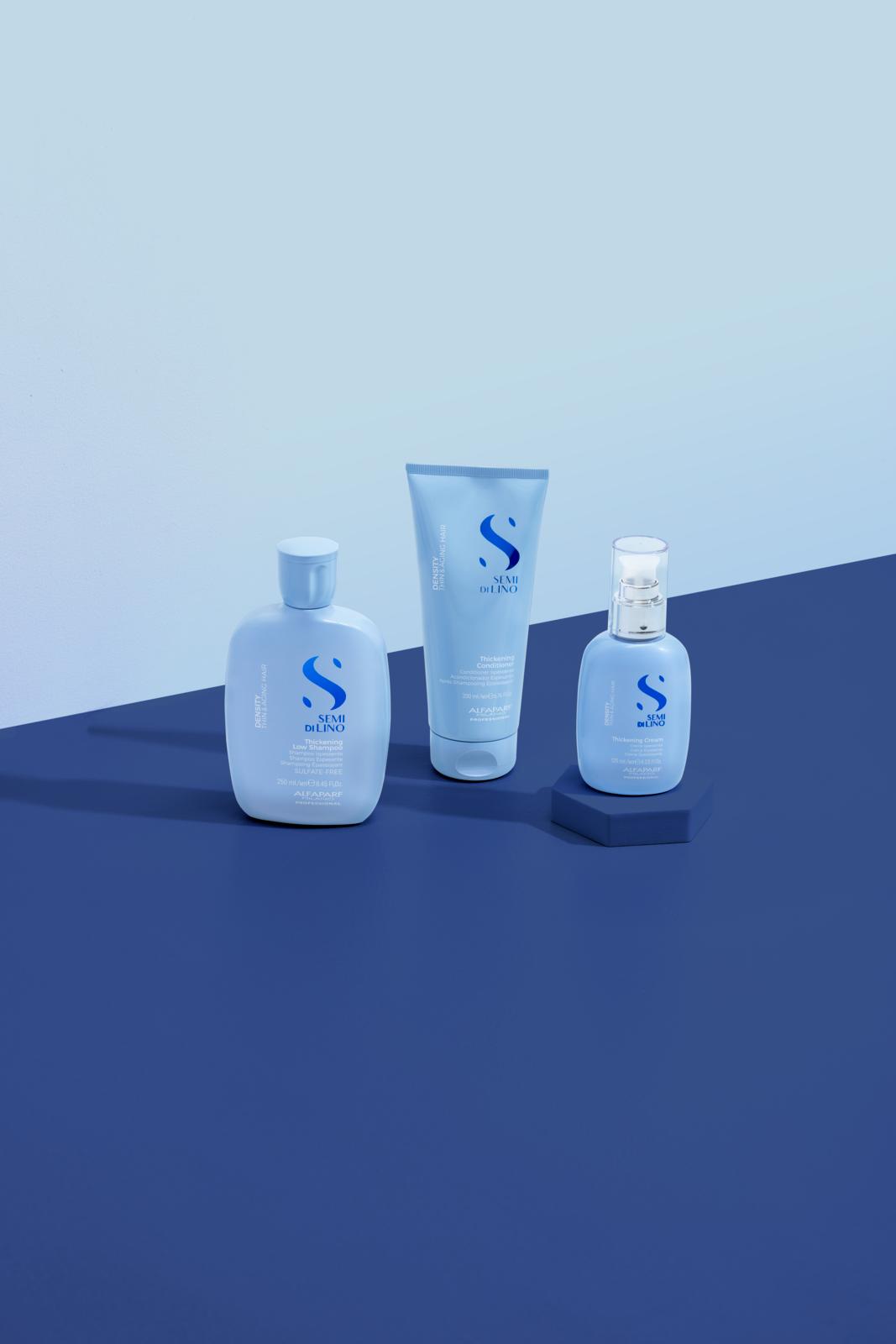 Semi di Lino Holiday Set Density / Per capelli assottiglieti e maturi - Thickening Low Shampoo + Thickening Conditioner + Thickening Cream