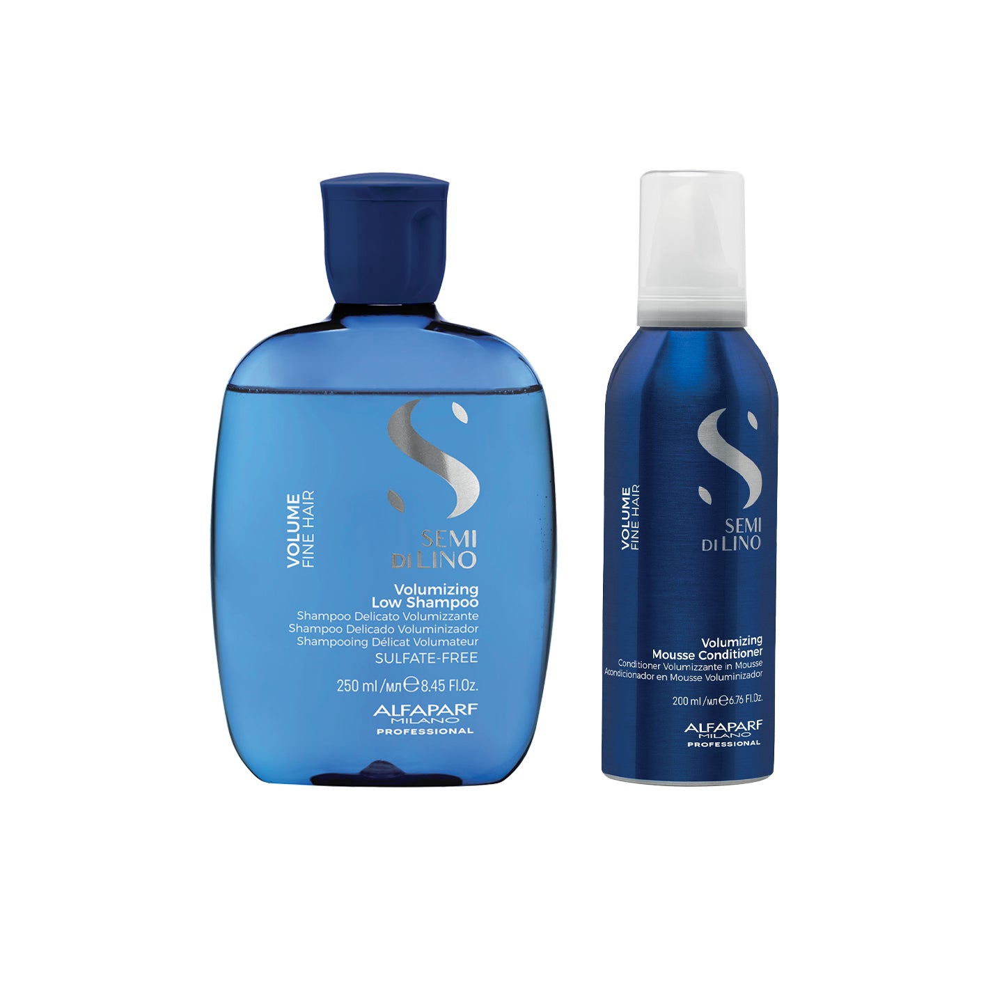 Set Semi di Lino / Volumizing Low Shampoo e Mousse Conditioner
