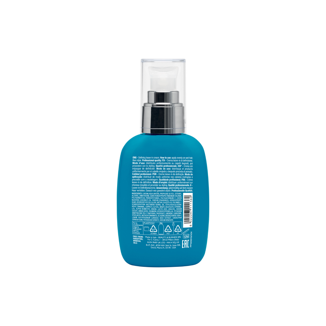 Per Capelli ricci e ondulati.
Defining Cream definisce, controlla e protegge da umidità e calore tutti i tipi di capelli ricci e mossi.
Protegge dal calore degli strumenti a caldo.
Formula Vegan