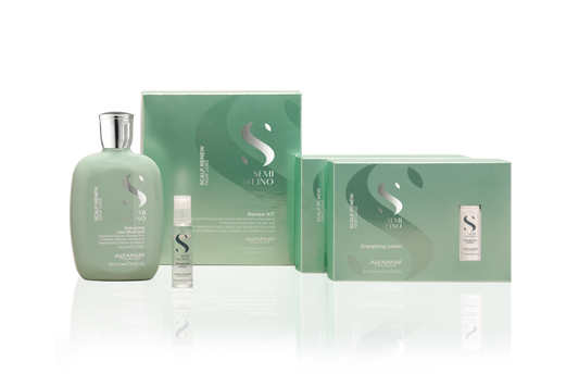 Il Kit è composto dai prodotti:
1 Energizing Low Shampoo: deterge delicatamente donando vitalità e nuova energia ai capelli indeboliti, che tendono alla caduta.
2 Pack di Energizing Lotion: trattamento intensivo energizzante per capelli indeboliti, che tendono alla caduta. Con effetto fresco, senza appesantire. Cute e fibra capillare ritrovano equilibrio, forza e corposità.