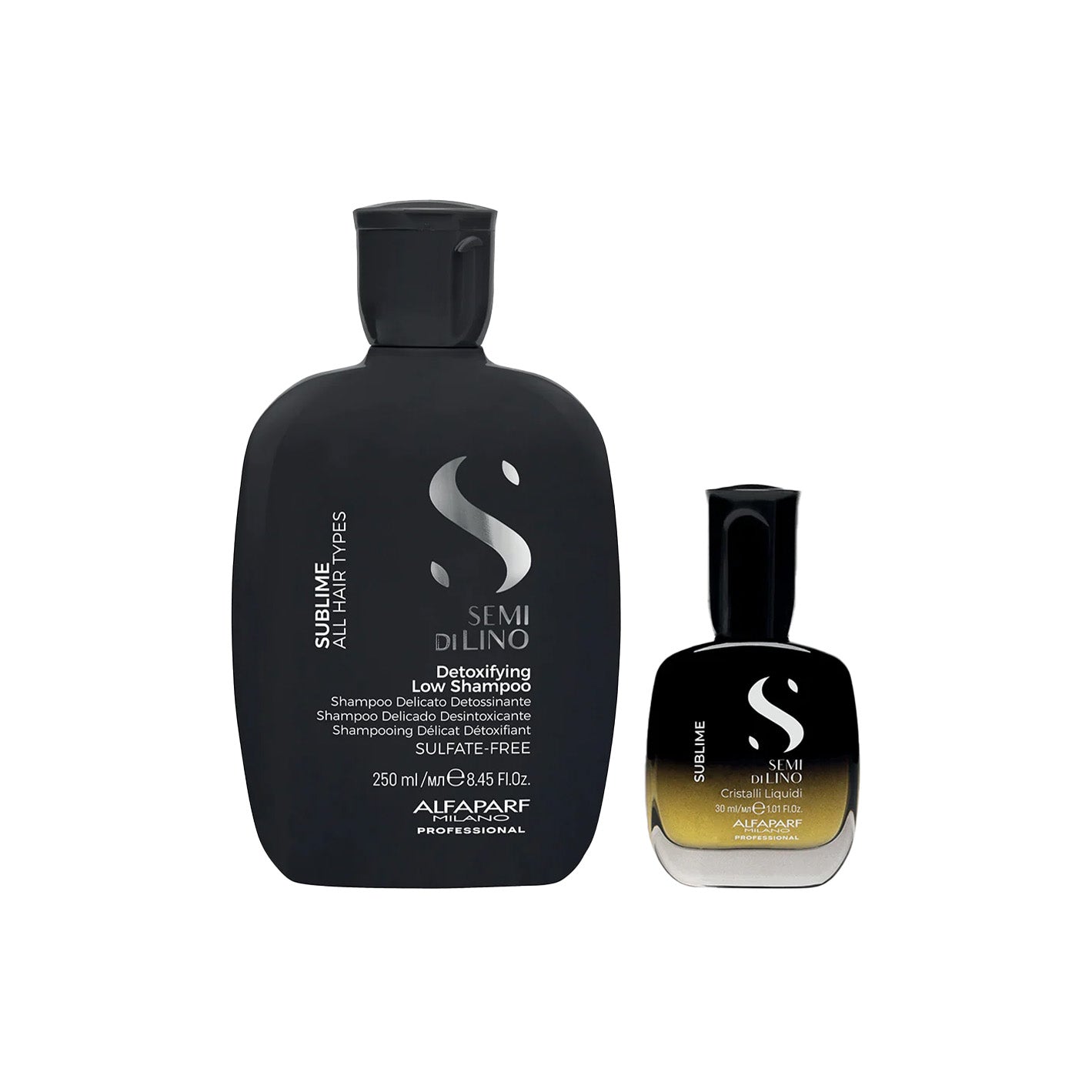 Set Semi di Lino / Detoxifying Low Shampoo + Cristalli Liquidi Limited edition