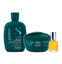 Set Semi di Lino / Shampoo e Maschera Reparative per capelli fini danneggiati + Cristalli Liquidi - Alfaparf Milano