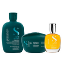 Set Semi di Lino / Shampoo e Maschera Reparative per capelli fini danneggiati + Cristalli Liquidi
