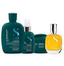 Set Semi di Lino / Shampoo Maschera e Fluido anti-rottura per capelli fini danneggiati + Cristalli Liquidi