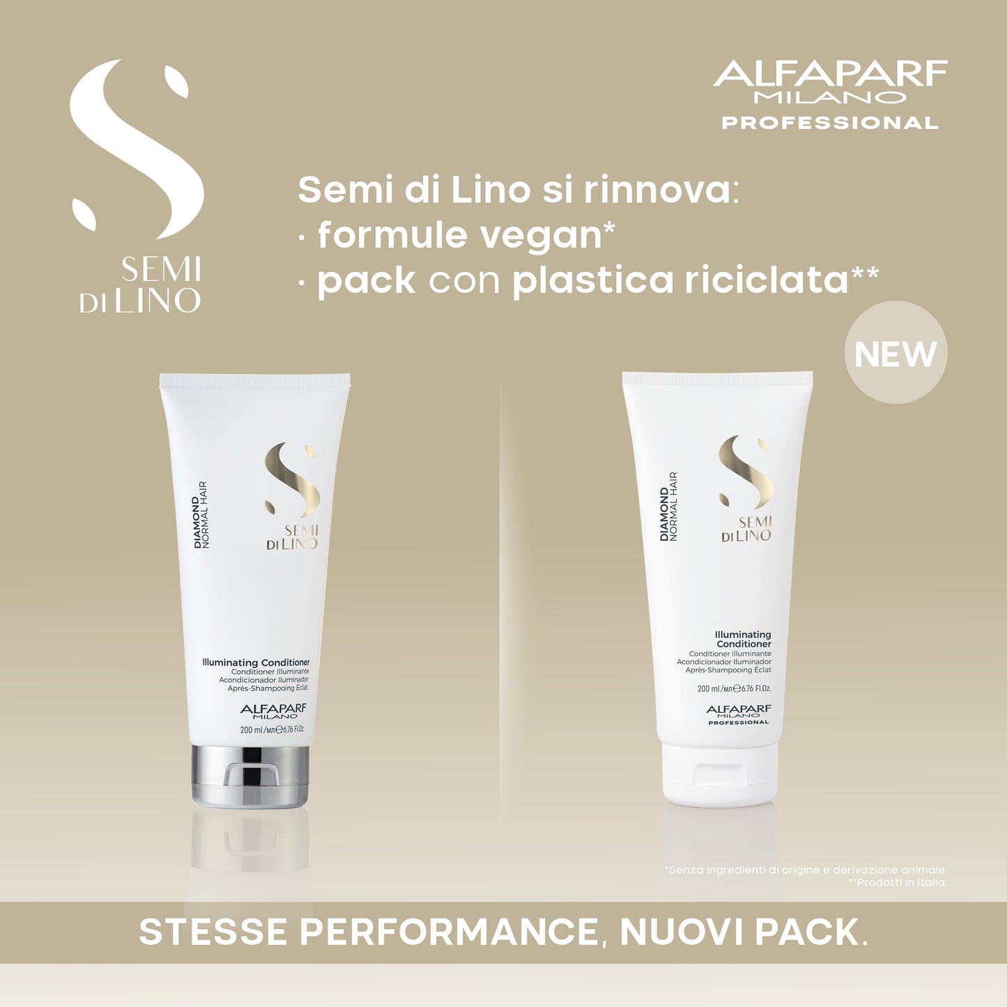 Set Semi di Lino / Illuminating Low Shampoo + Conditioner + All-In-1 Fluid