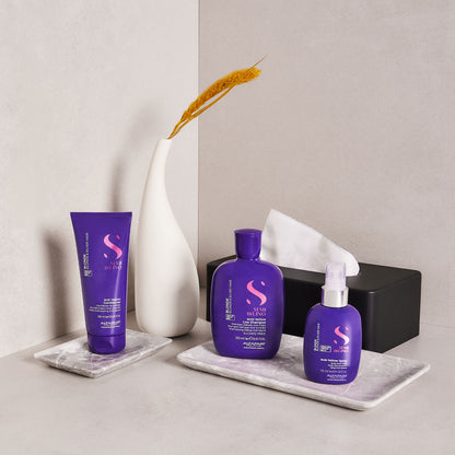 Set Semi di Lino / Anti-Yellow Low Shampoo, Conditioner e Spray