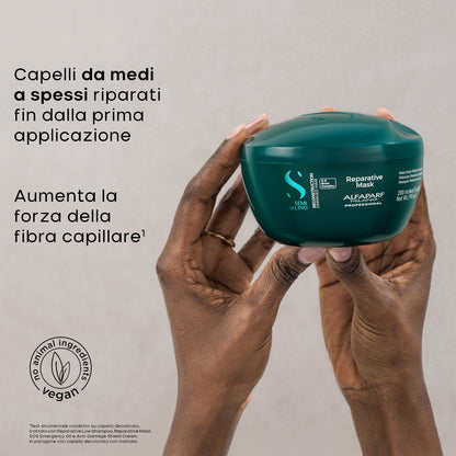 Semi di Lino / Reparative Mask - Maschera ristrutturante per capelli danneggiati da medi a spessi