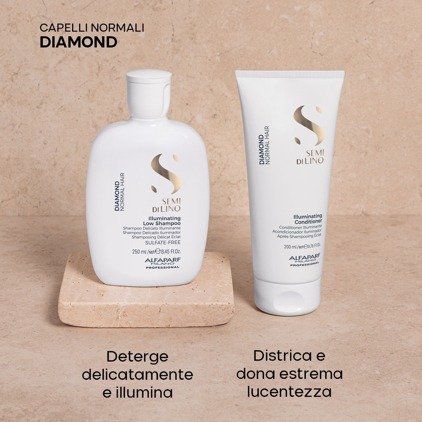 Semi di Lino /  Holiday Set Diamond - Per capelli normali: Shampoo & Maschera