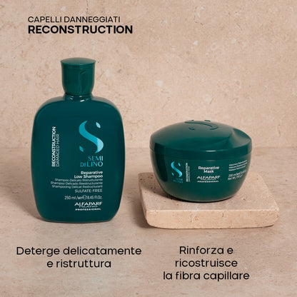 Semi di Lino /  Holiday Set Reconstruction - Per capelli danneggiati: Shampoo & Maschera