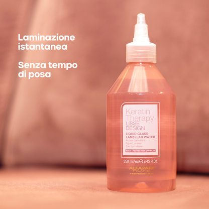 Set Keratin Therapy Lisse Design / Mantainance shampoo + Liquid Glass Lamellar Water