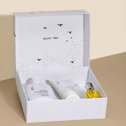 Semi di Lino Holiday Set Diamond / Per capelli normali - Illuminating Low Shampoo + Illuminating Conditioner + Cristalli Liquidi