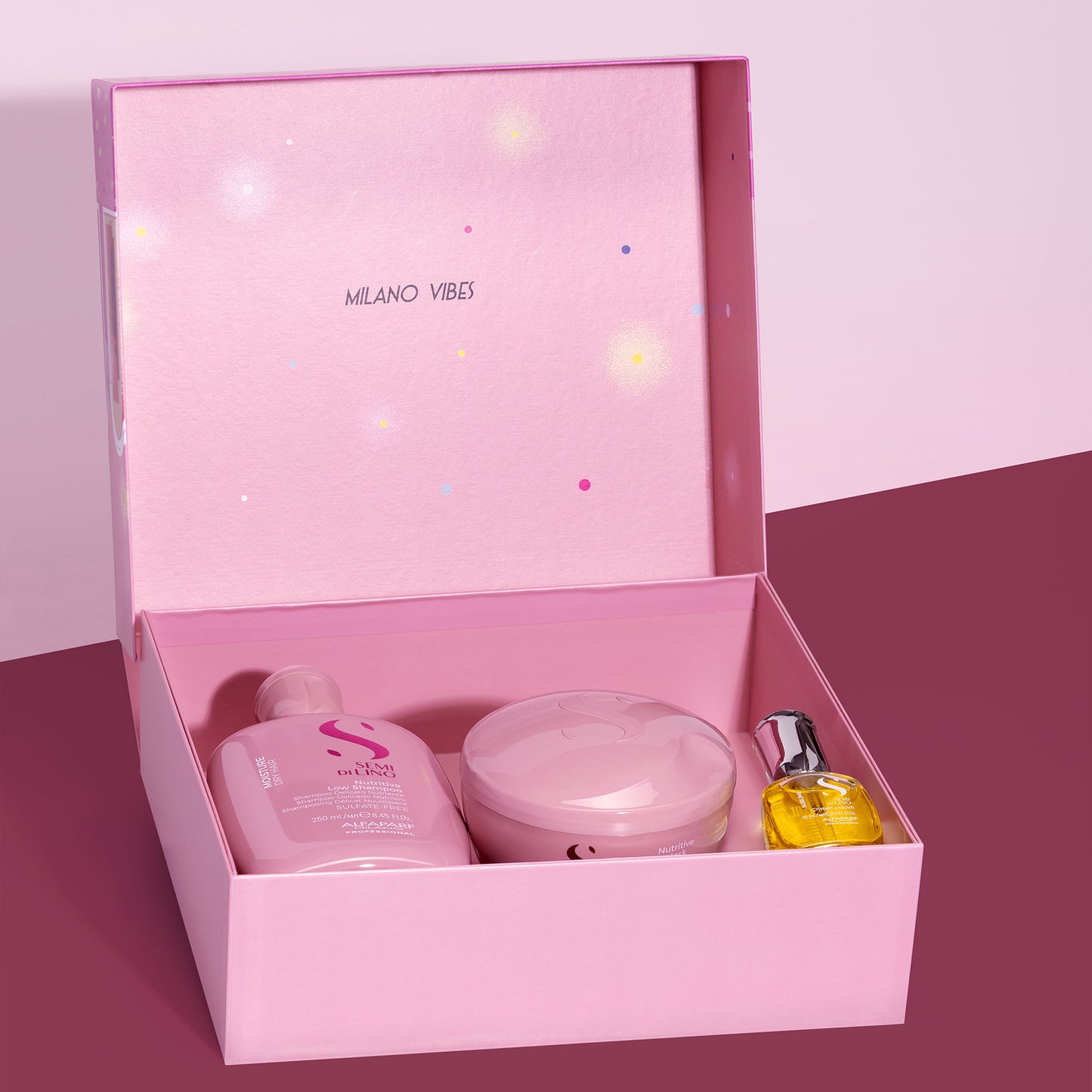 Semi di Lino Holiday Set Moisture / Per capelli secchi - Nutritive Low Shampoo + Nutritive Mask + Cristalli Liquidi