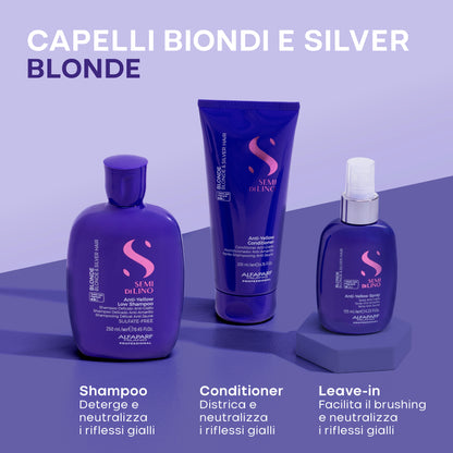 Semi di Lino Holiday Set Blonde / Per capelli biondi e silver - Anti-Yellow Low Shampoo + Anti-Yellow Conditioner + Anti-Yellow Spray
