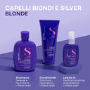 Semi di Lino Holiday Set Blonde / Per capelli biondi e silver - Anti-Yellow Low Shampoo 250 ml + Anti-Yellow Conditioner 200 ml + Anti-Yellow Spray 125 ml