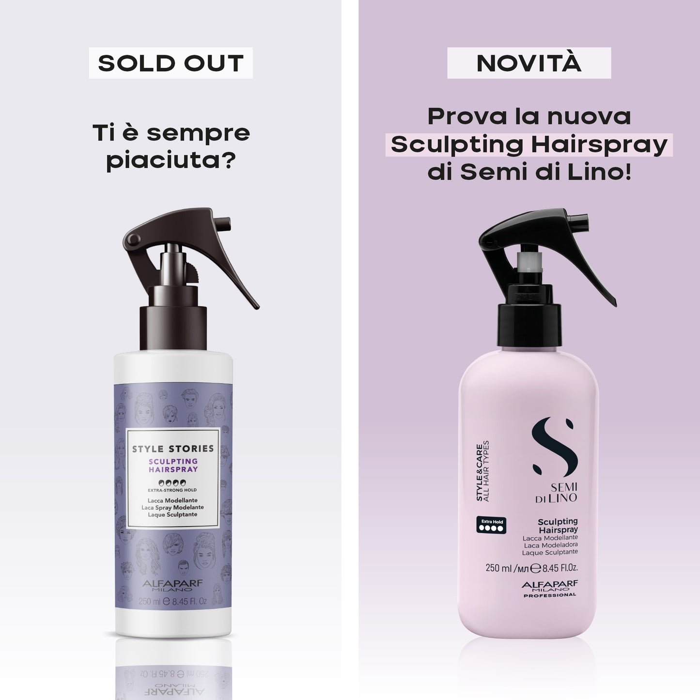 Semi di Lino /  Sculpting Hairspray - Lacca spray no-gas a tenuta extra-forte 250ml