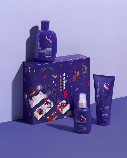 Semi di Lino Holiday Set Blonde / Per capelli biondi e silver - Anti-Yellow Low Shampoo + Anti-Yellow Conditioner + Anti-Yellow Spray