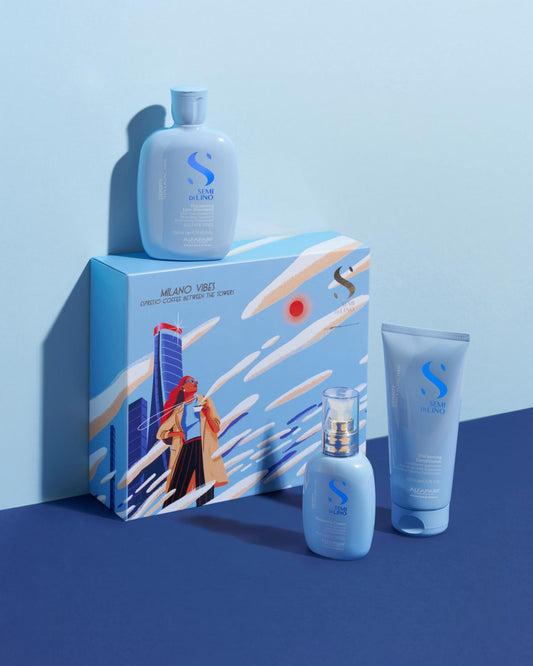 Semi di Lino Holiday Set Density / Per capelli assottiglieti e maturi - Thickening Low Shampoo + Thickening Conditioner + Thickening Cream