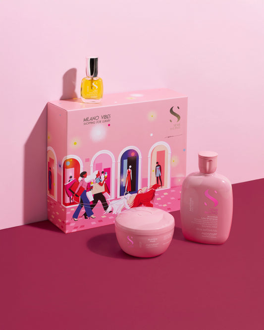 Semi di Lino Holiday Set Moisture / Per capelli secchi - Nutritive Low Shampoo + Nutritive Mask + Cristalli Liquidi