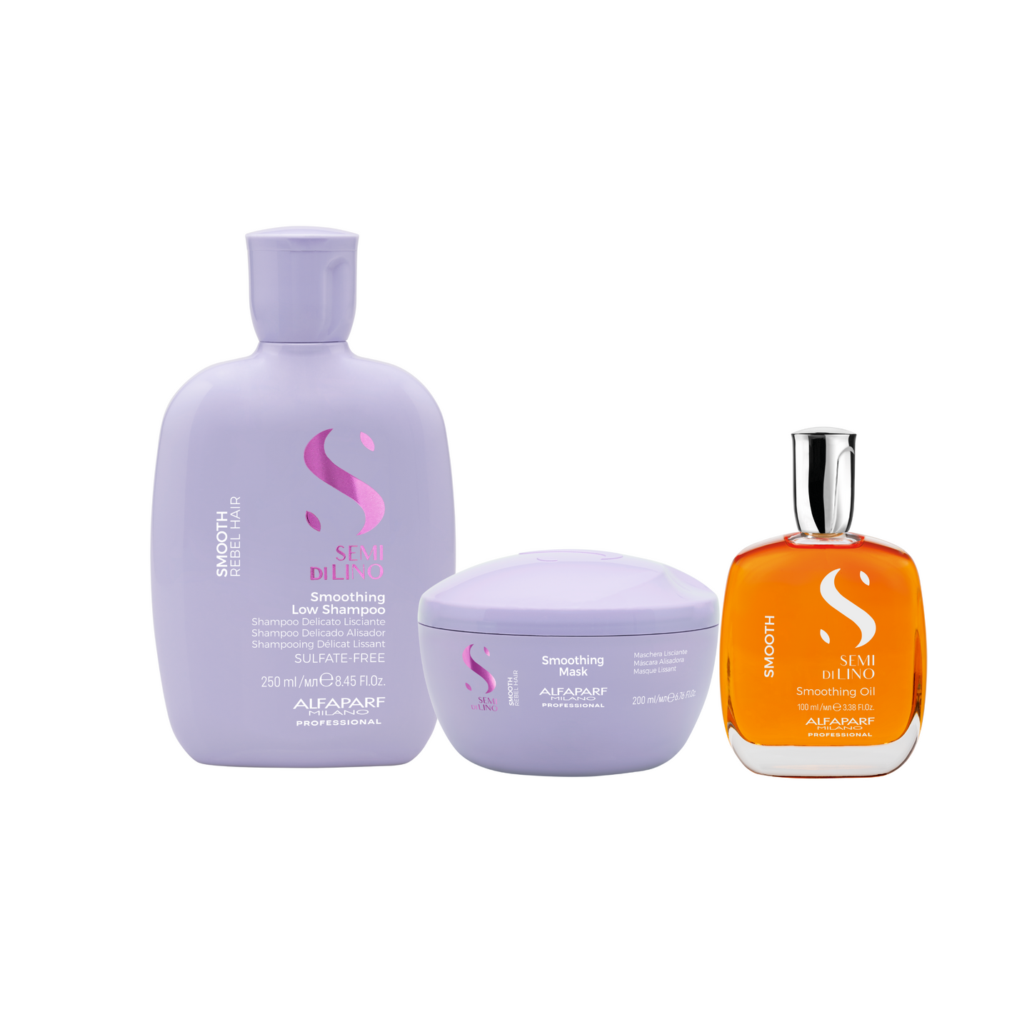 Set Semi di Lino Smooth / Smoothing Low Shampoo + Mask + Oil