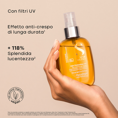 Semi di Lino / Sunshine Hair Protective Oil - Olio spray bifasico con filtri UV per capelli esposti al sole