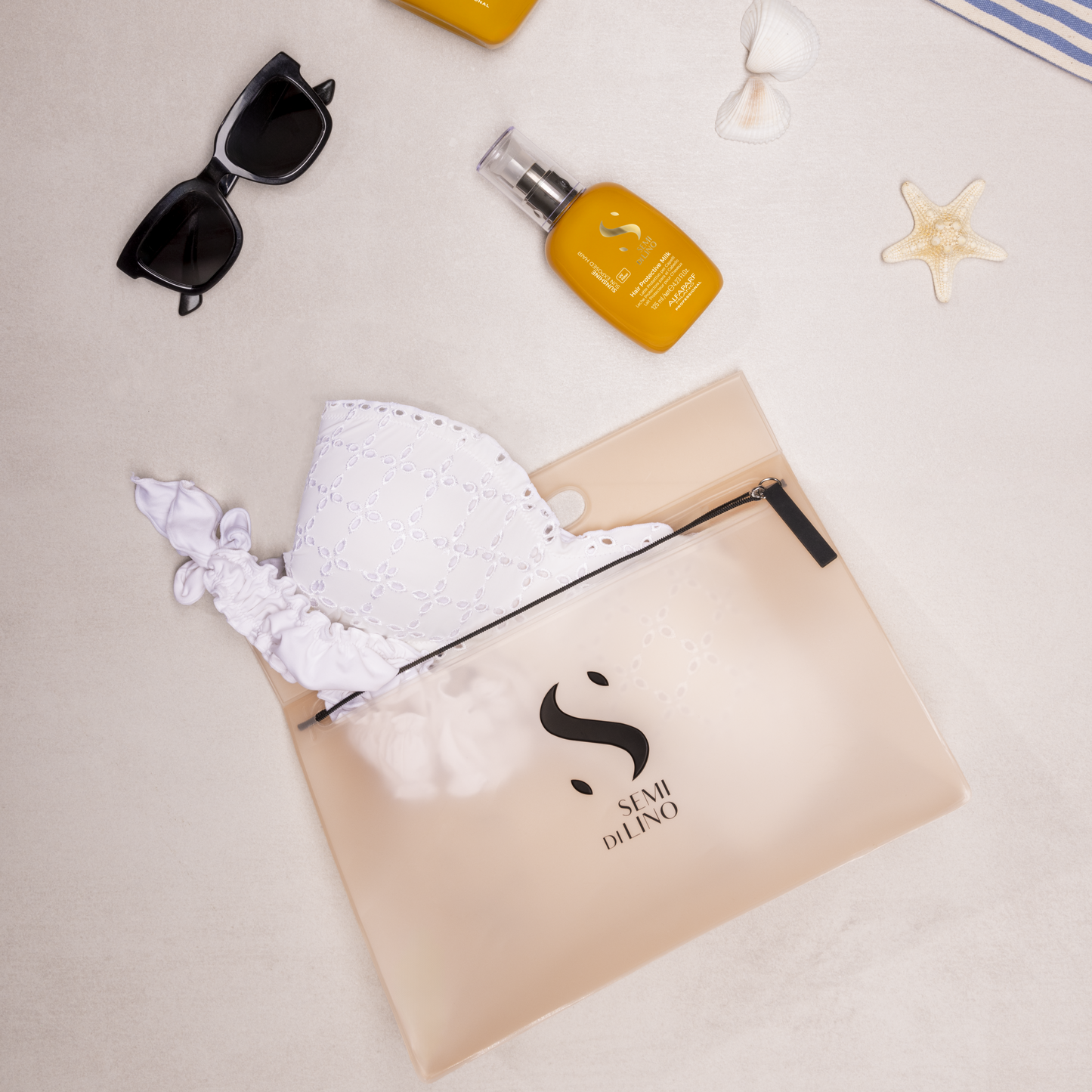 SEMI DI LINO BEAUTY BAG