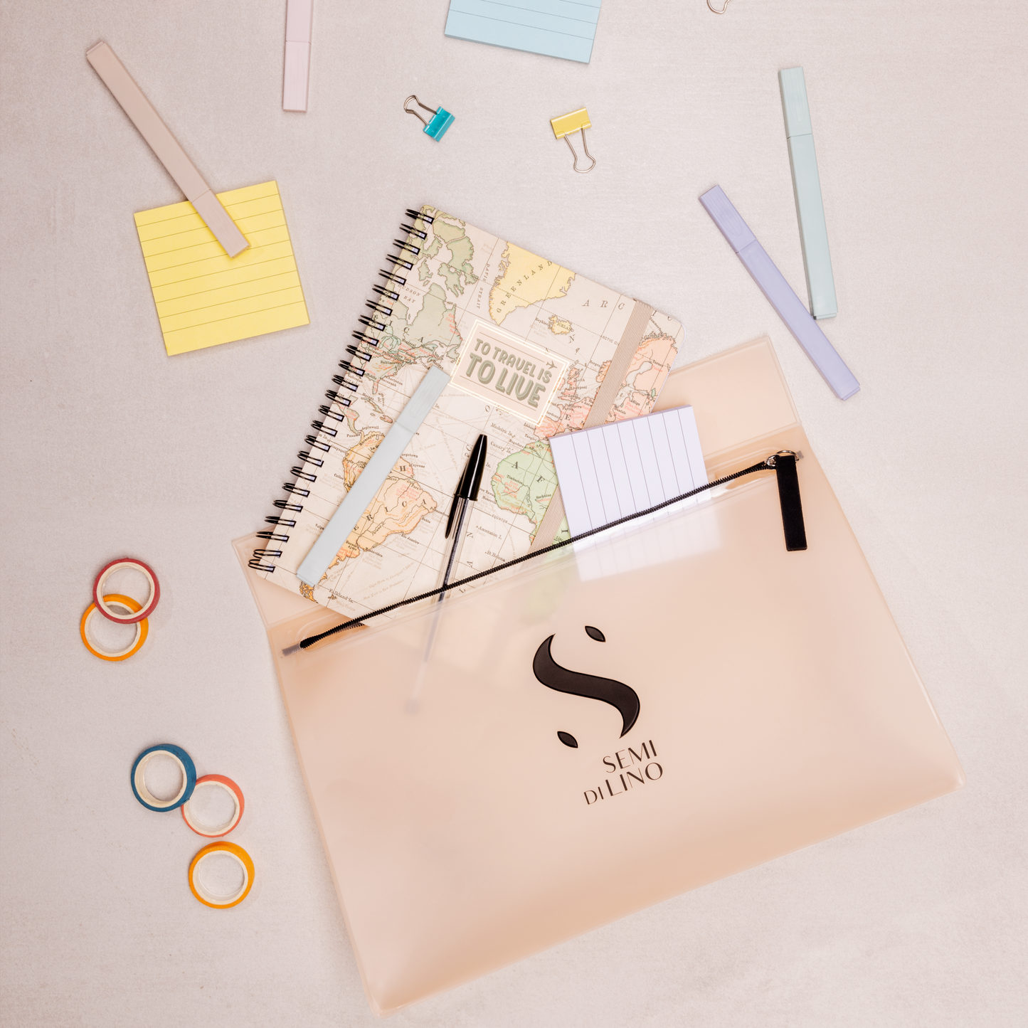 SEMI DI LINO BEAUTY BAG