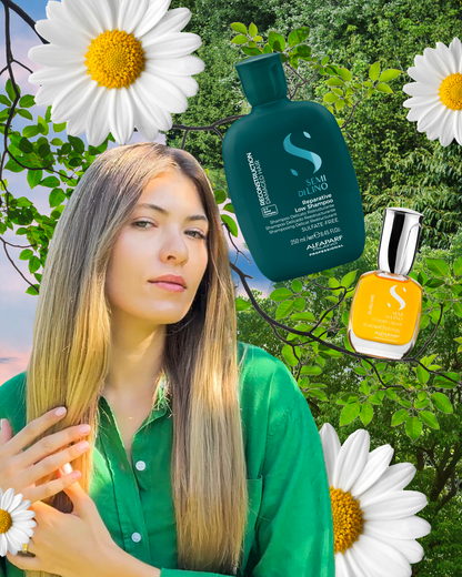 Semi di Lino Holiday Set Reconstruction / Per capelli danneggiati - Reparative Low Shampoo + Reparative Mask + Cristalli Liquidi