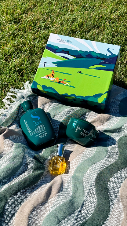 Semi di Lino Holiday Set Reconstruction / Per capelli danneggiati - Reparative Low Shampoo + Reparative Mask + Cristalli Liquidi