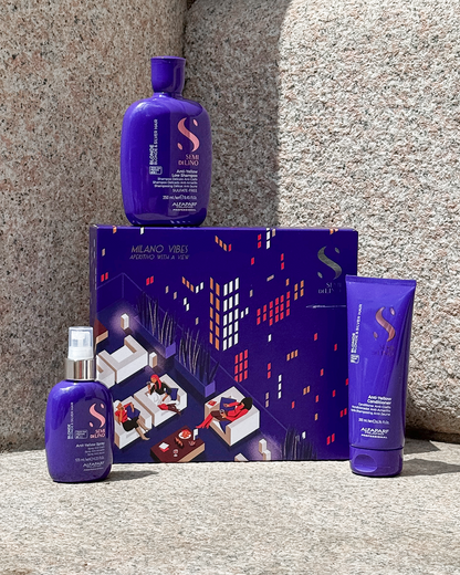 Semi di Lino Holiday Set Blonde / Per capelli biondi e silver - Anti-Yellow Low Shampoo + Anti-Yellow Conditioner + Anti-Yellow Spray